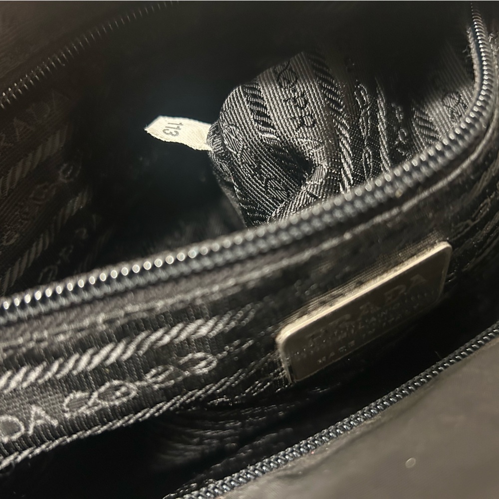 Prada Black Nylon Tote Bag with Logo Detail EUC - Picture 13 of 16
